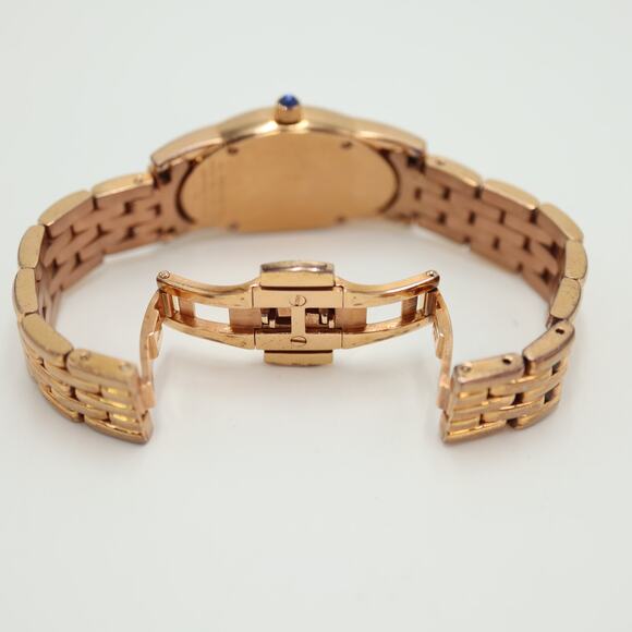 Jan Dee Jeweler Designer Watch Rose Gold Tone 20mm Sapphire 5.25\